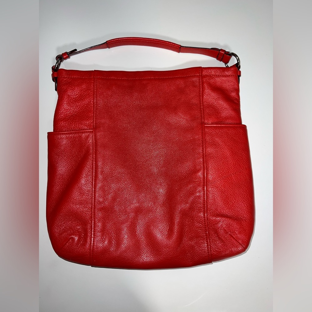 Coach Red Leather Satchel Bag - Picture 2 of 6